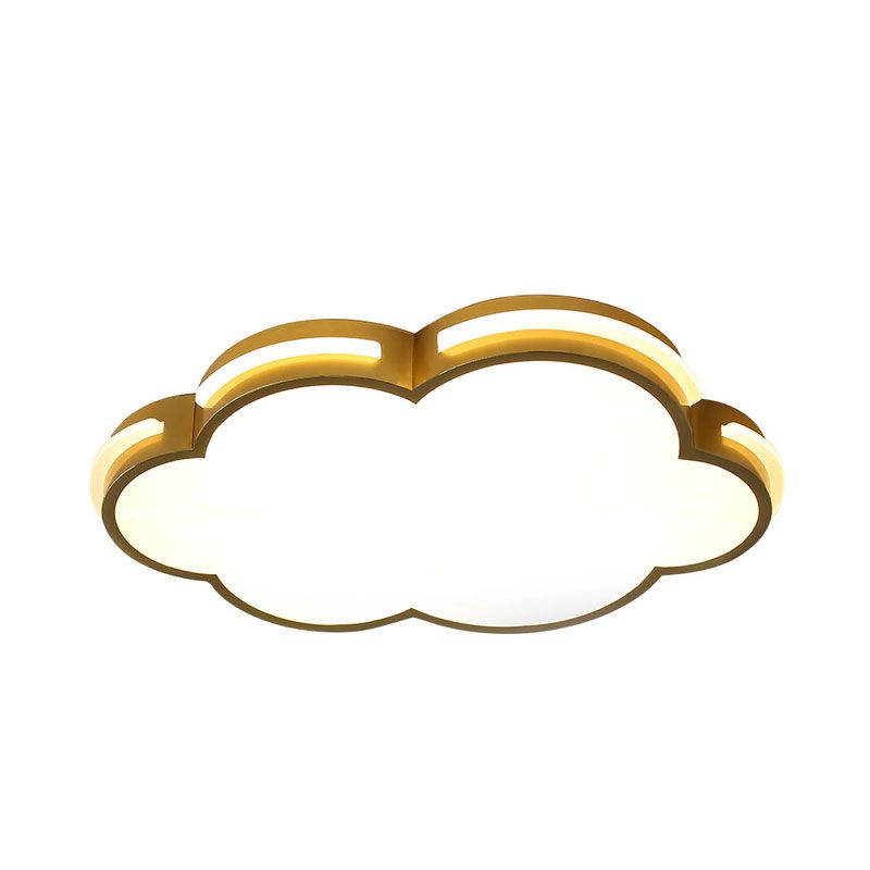 Nordic Cloud-Shape Deckenbündige Acryl-LED-Schlafzimmer-Unterputzbeleuchtung in Gold