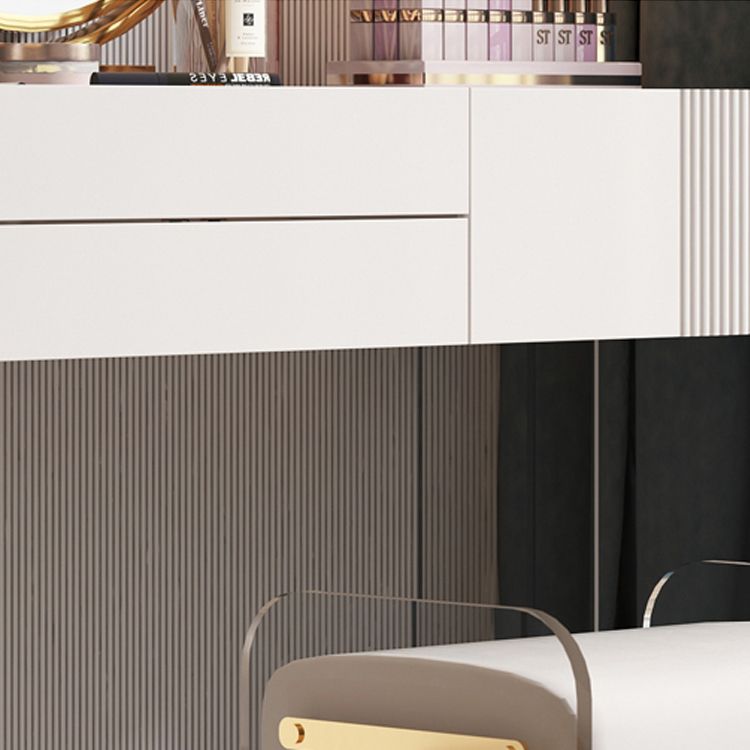 Contemporary Makeup Counter with Drawer, Wooden Vanity Dressing Table