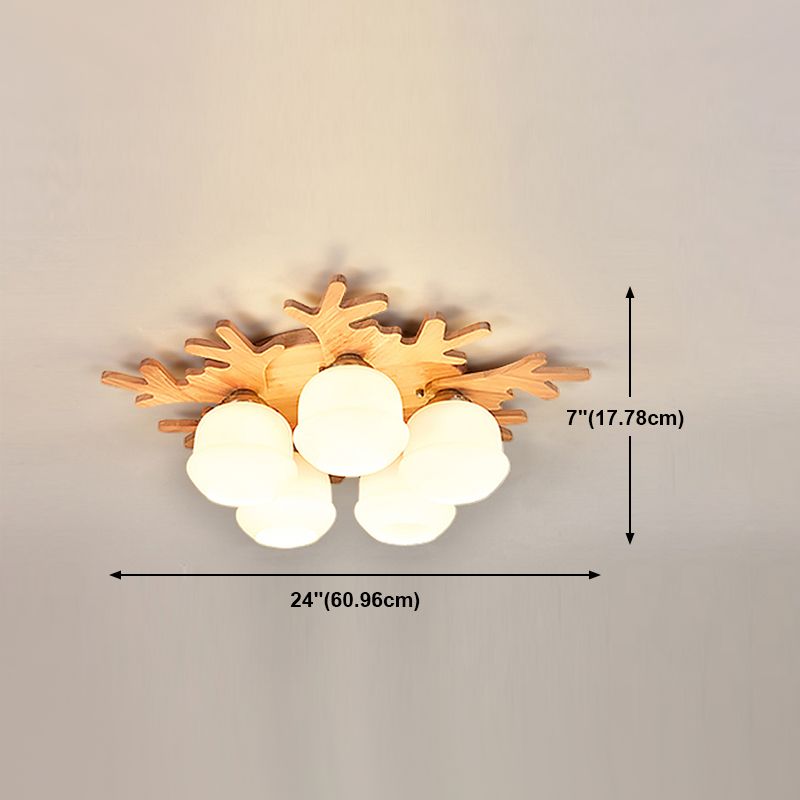 Minimalist Ball Shape Ceiling Light Fixture Glass Bedroom Ceiling Mount Lamp Fixture