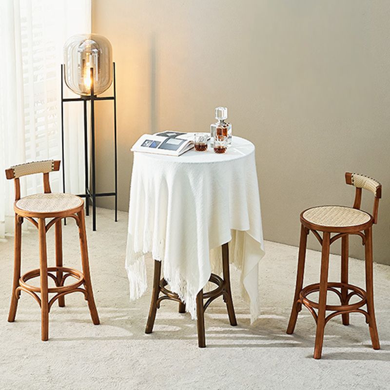 Solid Wood Bar Stool Modern Armless Sitting 28-inch Bar Stool