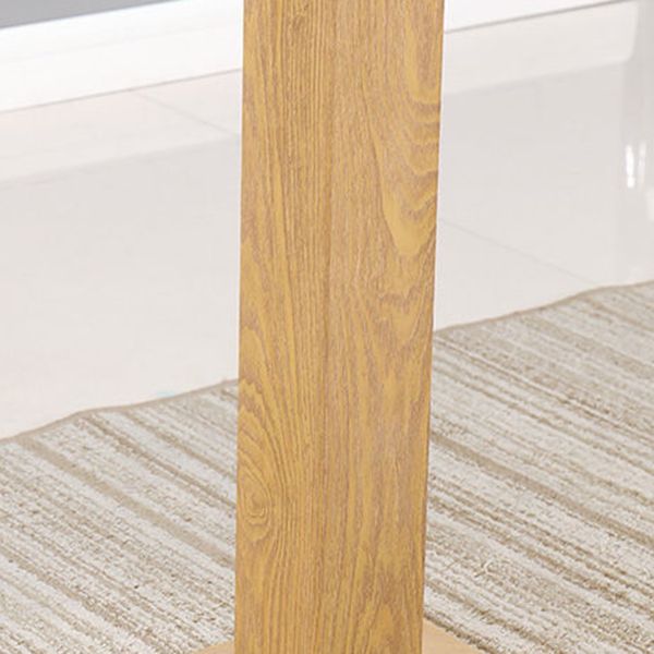 Contemporary Round and Wooden Square Dining Table for 2 People