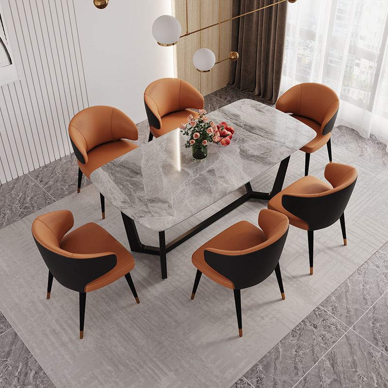 Modern 1/5/6/7 Pieces Dining Set Rectangle Stone Dining Table for Dining Room Cafe