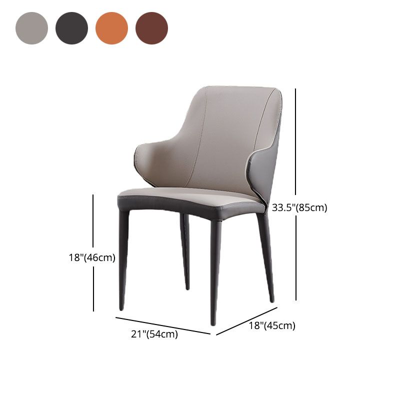Contemporary Metal Dining Chair Upholstered Arm Chair for Restaurant Use