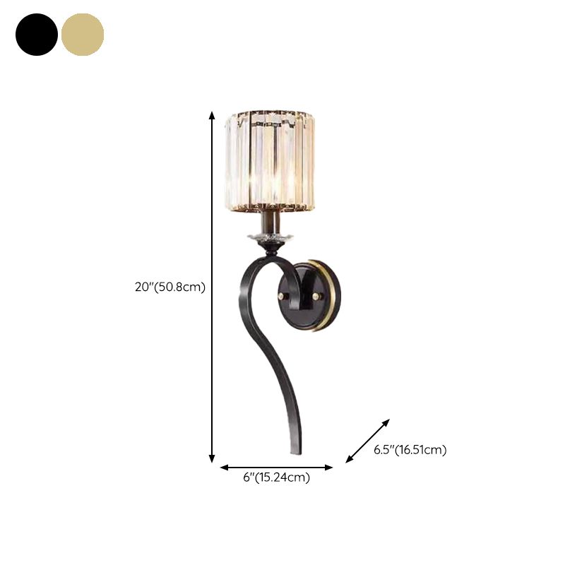 Geometric Wall Lighting Contemporary Crystal 1 Light Wall Sconce