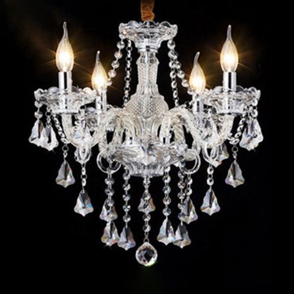 Metal Candle Pendant Lighting European Multi Lights Hanging Lamp Kit