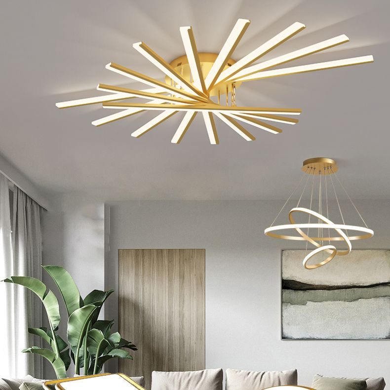 Sputnik Design LED Flush Mounted Ceiling Lights Simplicity Lighting Fixture for Bedroom