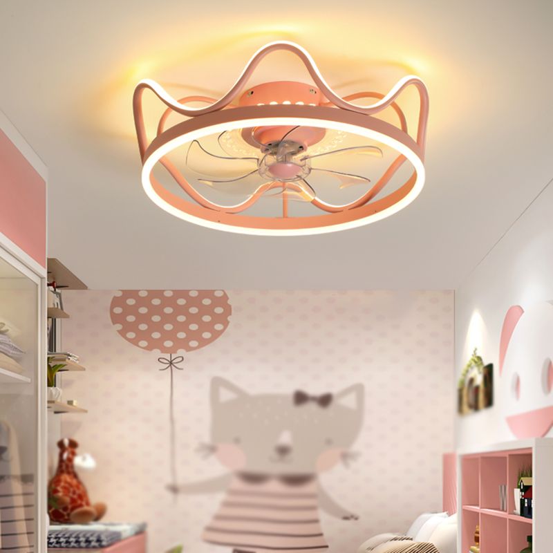 Metal Round Ceiling Pendant Modern Style 2 Lights LED Flush Light for Bedroom