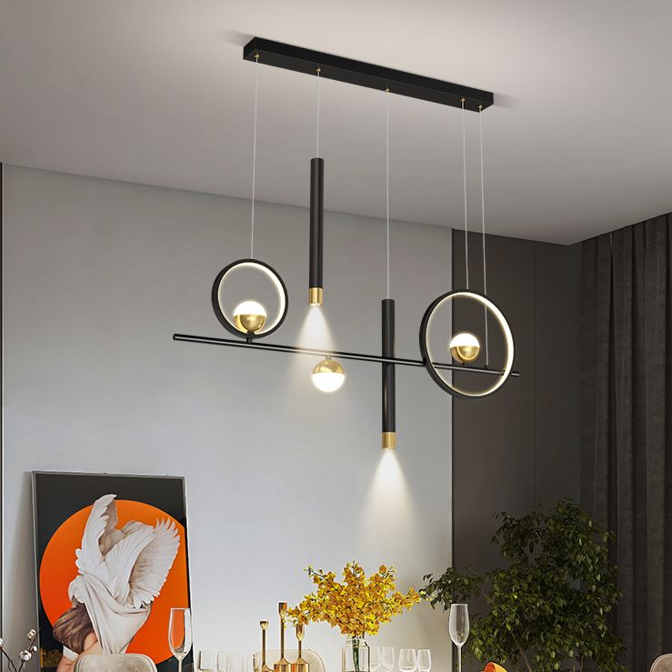 Modern Straight Bars Island Chandelier Lights Metal Chandelier Lamp