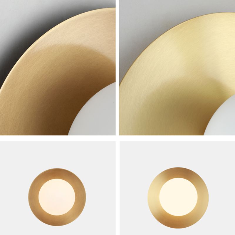 Orb Wall Mounted Light Fixture Contemporary Style Glass Flush Mount Wall Sconce for Bedroom