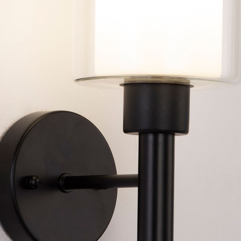 Lámpara de pared de pared de pared de cilindro de estilo moderno 1 lámpara de pared ligera montada en la pared
