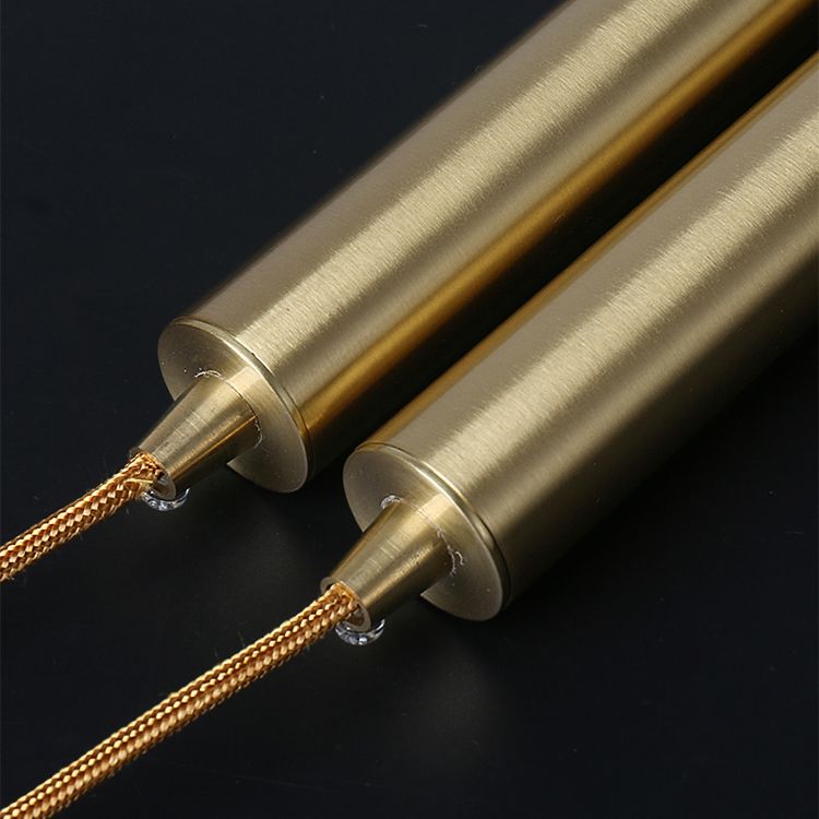 Luz de cilindro Luz contemporánea de estilo contemporáneo 1 accesorio de iluminación colgante de luz en oro