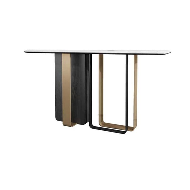 11" W Stone Contemporary Console Table Rectangle Console Sofa Table