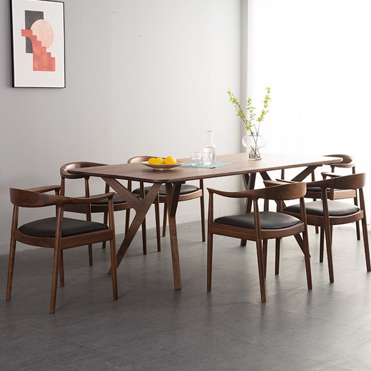 1/2/5/7 Pcs Ash Wood Modern Dining Room Set with Rectangle Table Dining Set