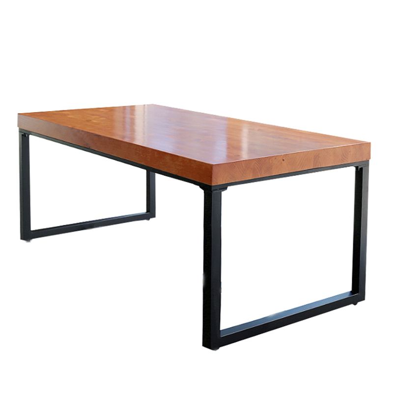 Wood Top Industrial Dining Table Set 1/2/5 Pieces Brown Dinette Set for Home