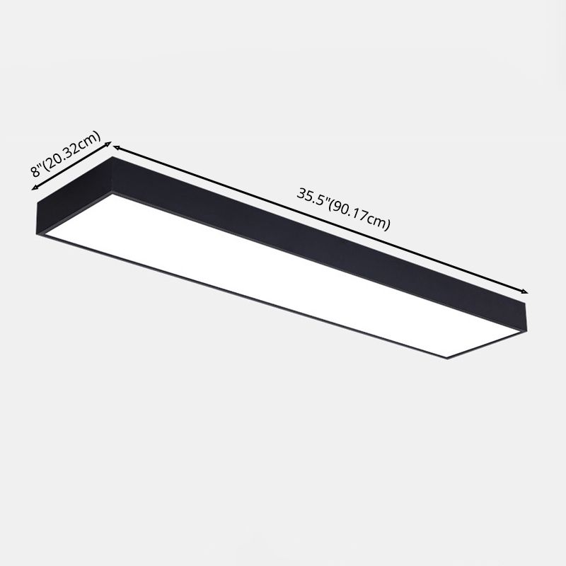 Luminaires encastrés de plafond rectangulaires en métal, luminaires modernes de bureau
