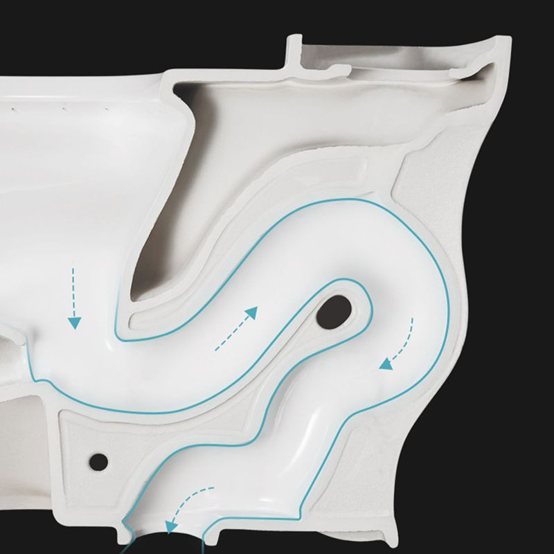 Modern Floor Mounted Toilet White Slow Close Seat Included Toilet Bowl for Bathroom