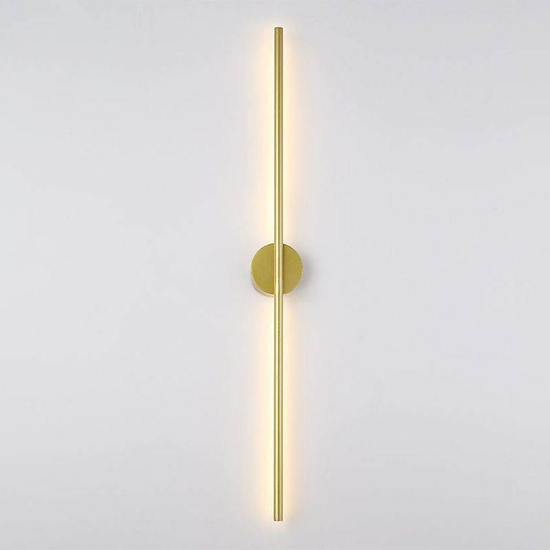 Zeitgenössische lineare Wand montierte Beleuchtung Metallische Wandmontagelampe für Wohnzimmer