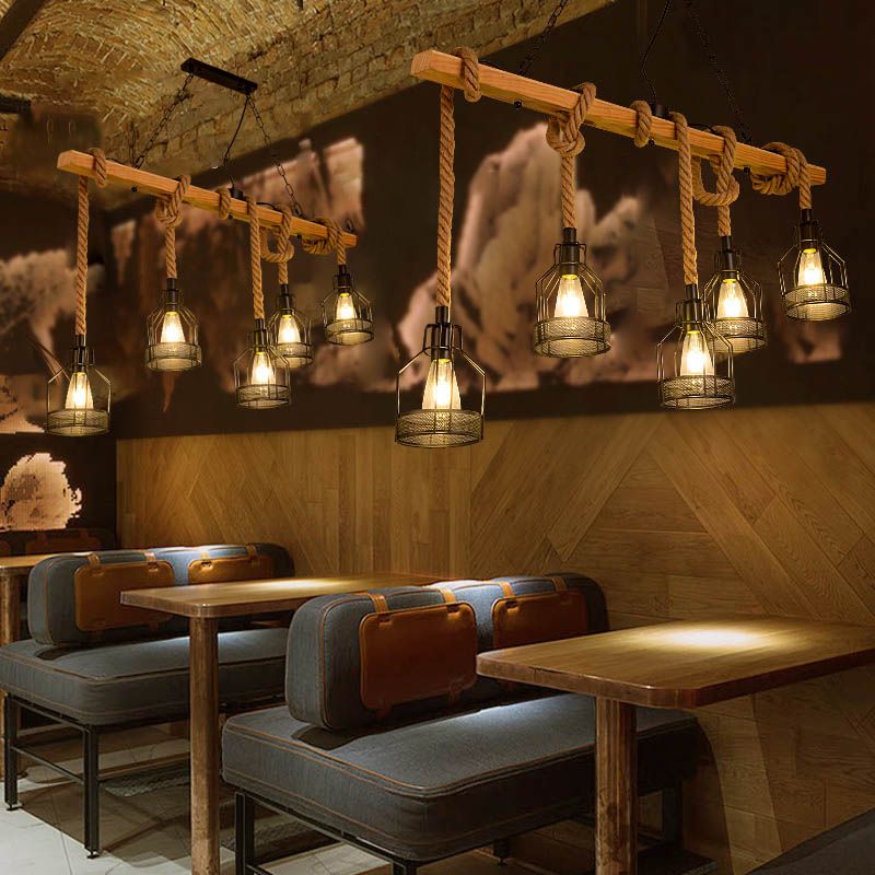 Illuminazione industriale dell'illuminazione dell'isola lampada a sospensione in rete per sala da pranzo