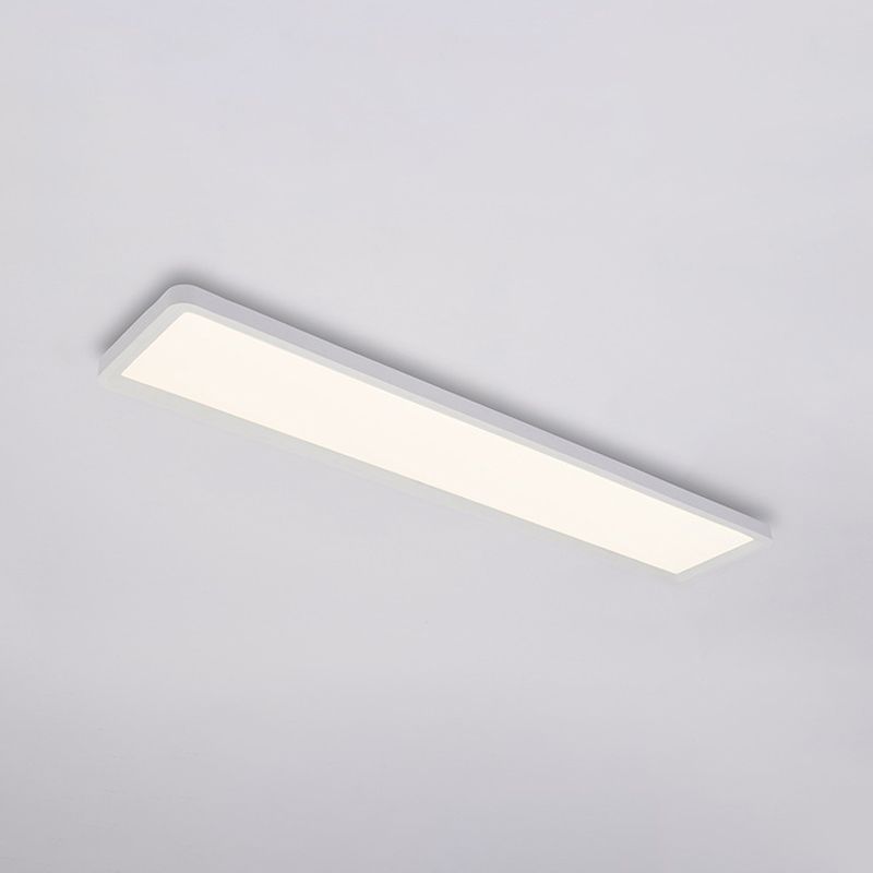 Plafonnier LED rectangulaire simple et ultra fin en fer, 16/19,5/31,5 pouces, pour porte, lumière blanche chaude/blanche