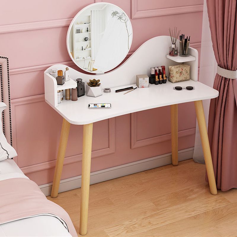 Contemporary 48.03" Height Wooden Dressing Table Mirror Make-up Vanity