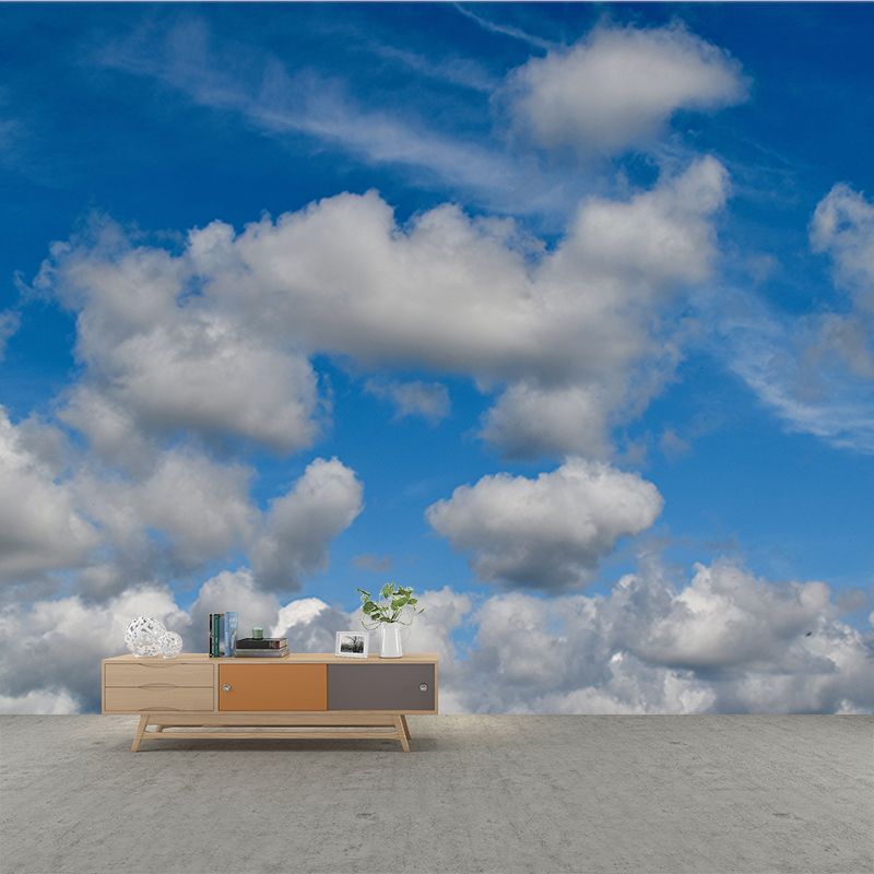 Sun and Clounds Mural Wall Paper Home Decorations for Kitchen Living Room