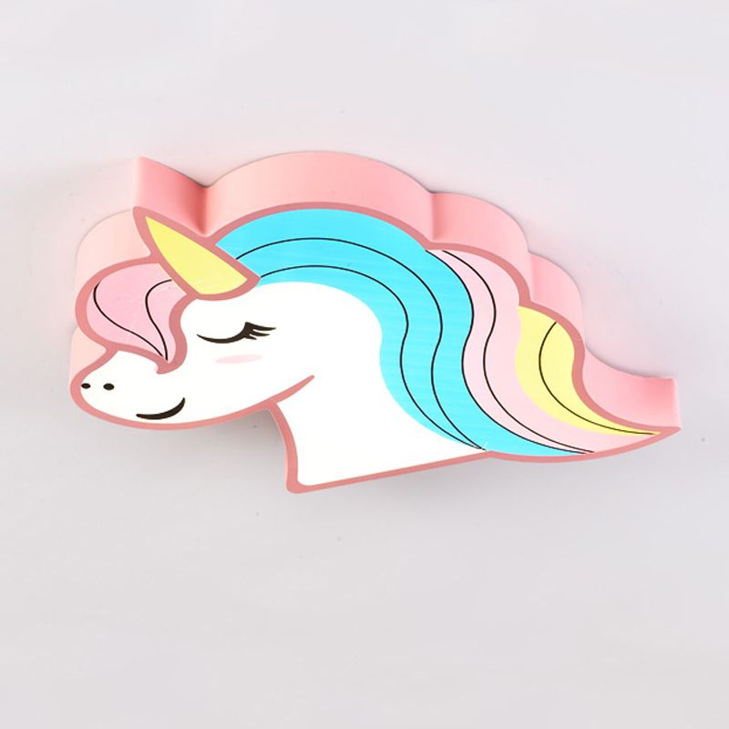 Plafonnier affleurant de forme unique en métal Style enfant 1 éclairage encastré