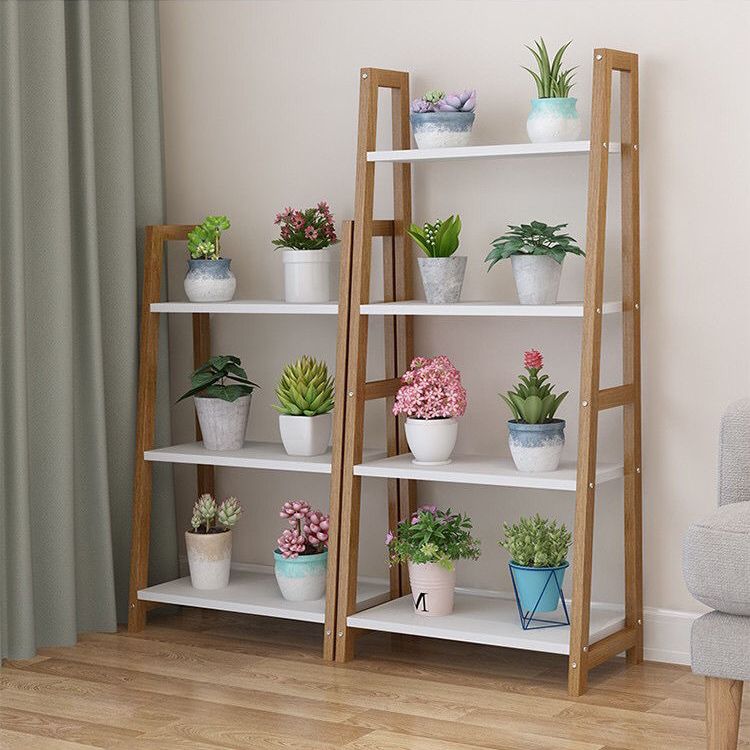 Contemporary Wooden Shelf Bookcase Vertical Bookshelf for Home Office