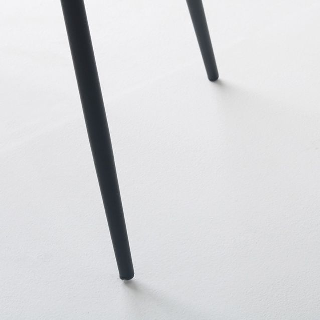 Silla de comedor de cocina de estilo moderno, sillas laterales sin brazos con respaldo de alas, de metal