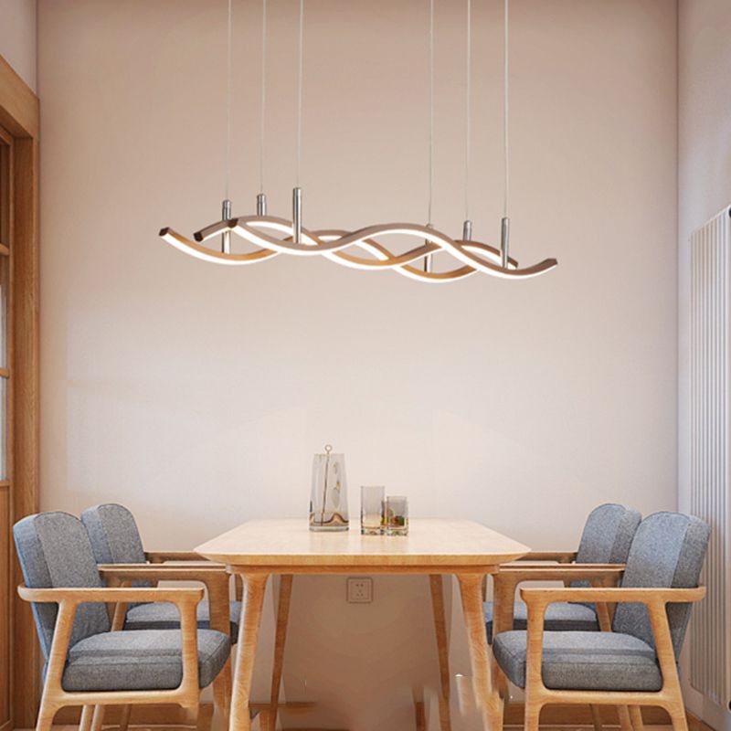 Contemporary Style Linear Shape Island Lighting Ideas Metal 3 Light Island Pendants