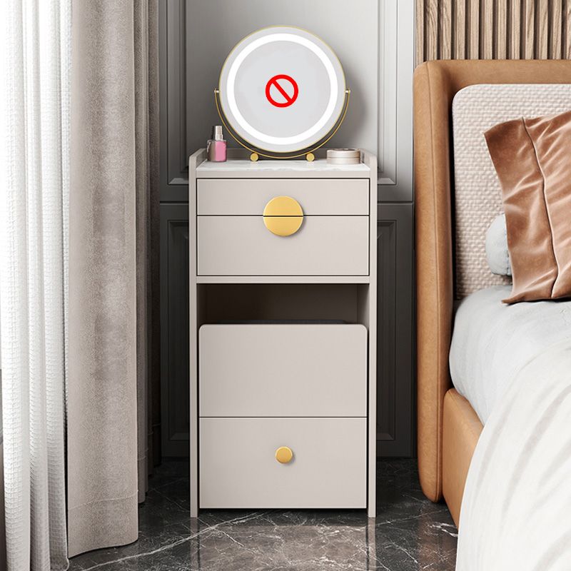 Modern White/Grey Makeup Vanity Desk Table Wood Makeup Counter