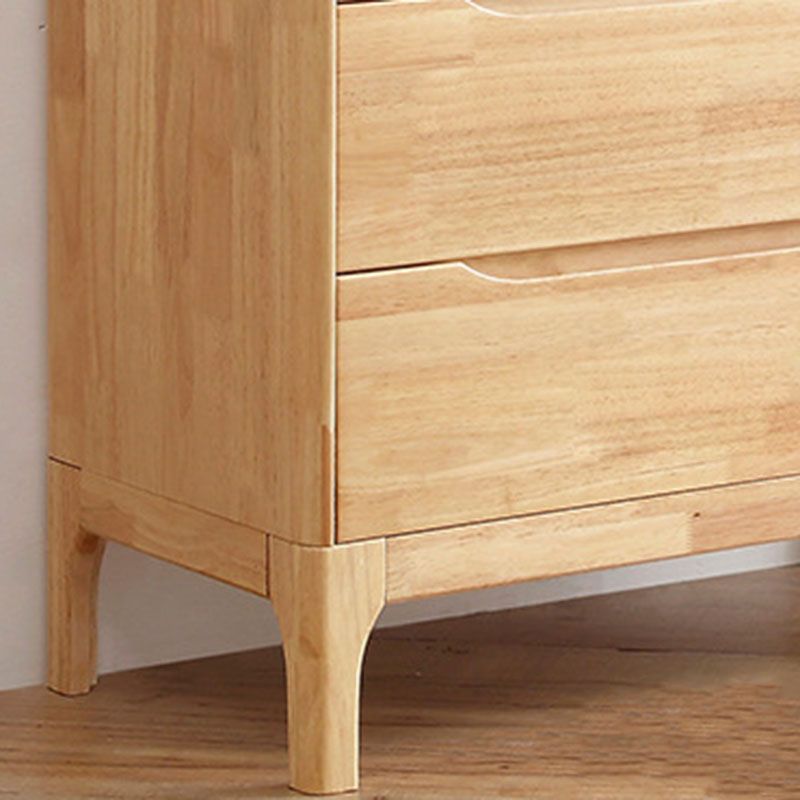Rubber Wood Contemporary Storage Chest Bedroom Chest with Drawers