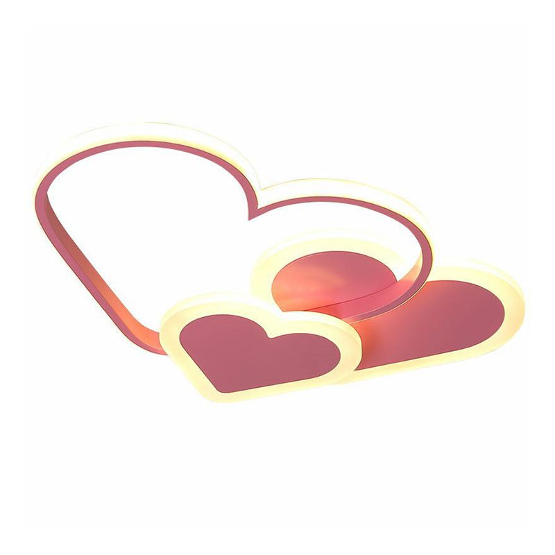 Cuore Forgiato Kindergarten Flush Light Acrilico Macaron LED Flush Soffione Luce Fissaggio