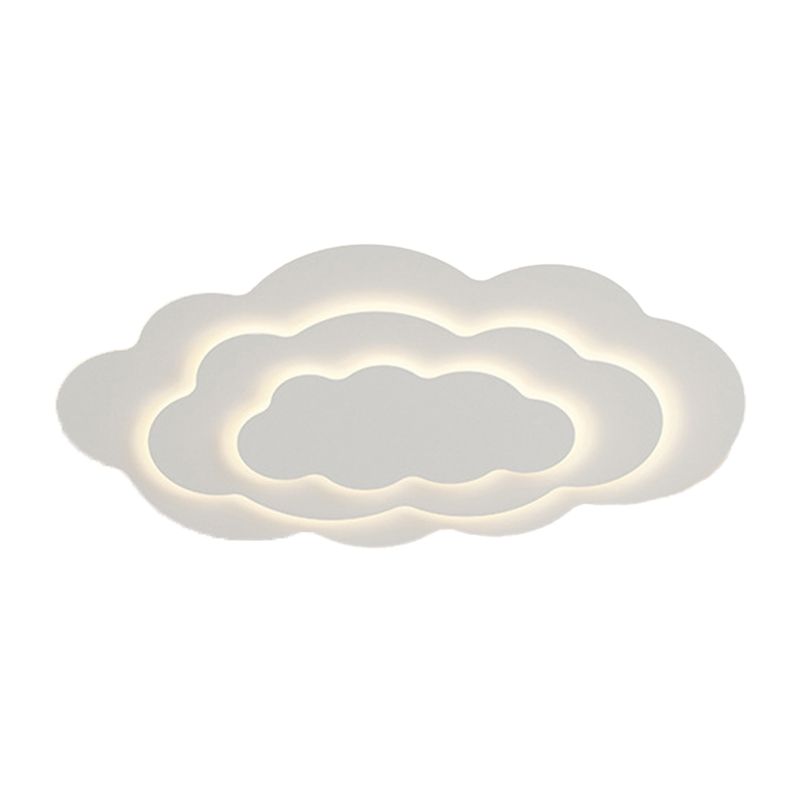 Nordic Style LED Ceiling Light Fixture Cloud Flush Mount with Metal for Bedroom