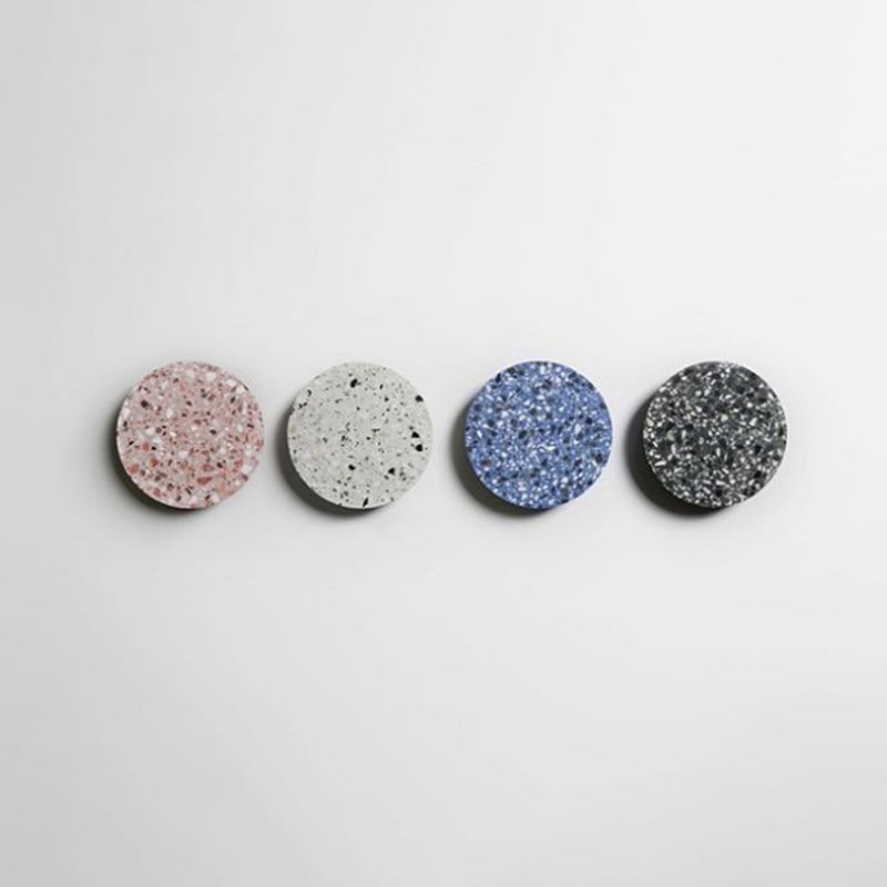 Nordic Style Marble Wall Light Geometry Round Led Wall Lamp with Stone Shade for Bedroom