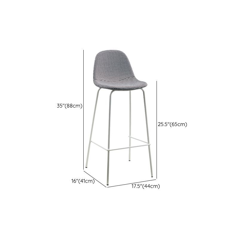 Black Metal Base Bar and Counter Stool Industrial Style Indoor Stool