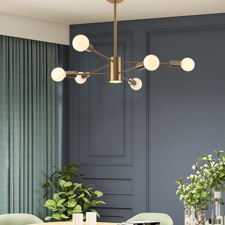 Lumo elettroplato di illuminazione in stile nordico oro con seppietti a LED Multi-Lights Apparecchiatura della sala da pranzo