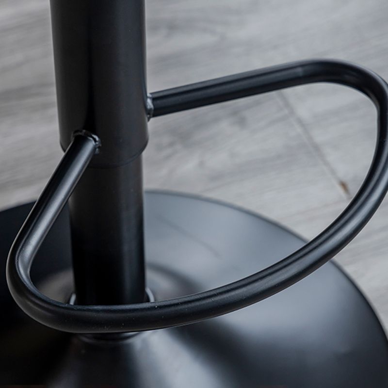 Contemporary Adjustable Height Stool Reception Leather Barstool