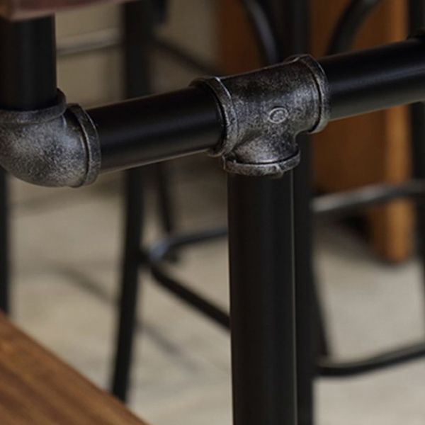 Industrial Style Rectangle Bar Table Solid Wood Milk Tea Shop Casual Bar Table