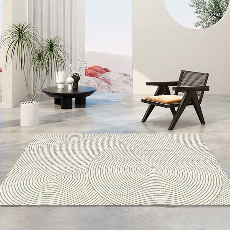 Modern Line Rug Light Brown Polyester Rug Stain Resistant Rug for Home Decor