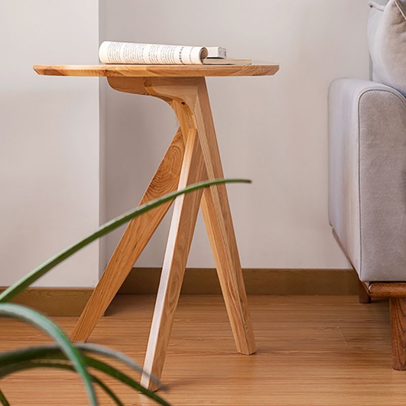 Scandinavian Solid Wood End Table Corner Table for Living Room