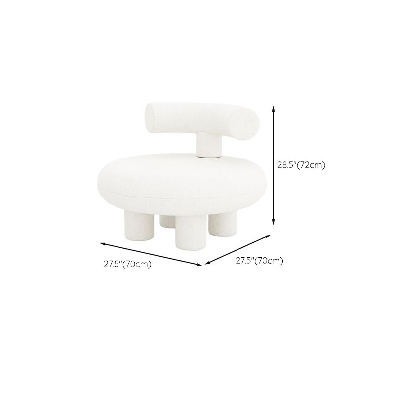 Scandinavian Settee Fabric Tuxedo Arm Cushions Living Room White Seating