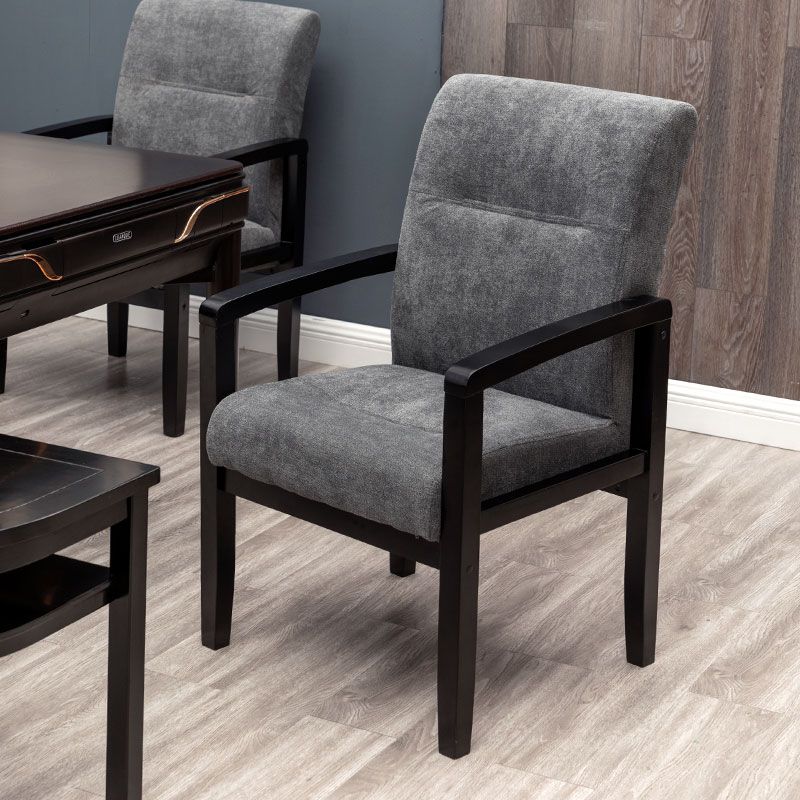 Sillas de comedor tapizadas de estilo minimalista, sillas laterales con respaldo sólido (juego de 4)