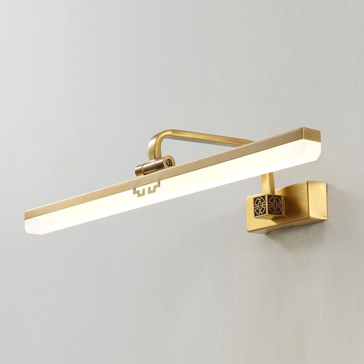Linear Shape Wall Lighting in Modern Style Metal 1-Light Sconce Lamp for Bathroom