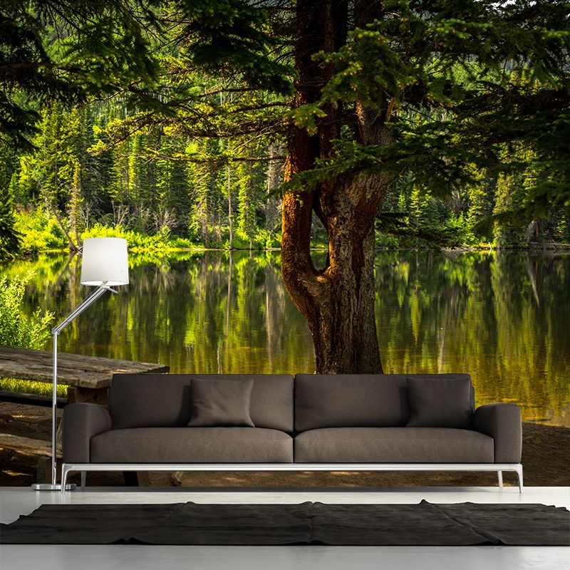 Deep Forest Design Mural Wall Decoration for Guest Room Water Resistant