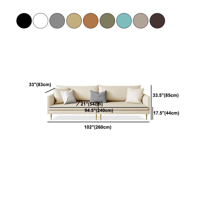 Cushions Sofa 102.36" W x 32.67" D x 33.46" H Square Arm Sofa for Living Room