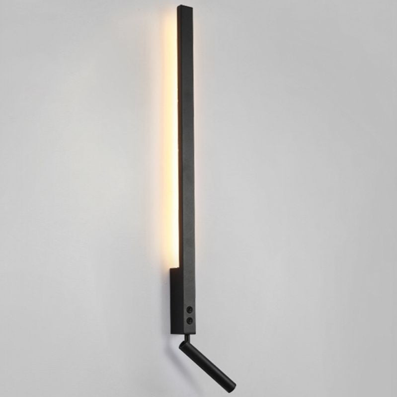 Stile moderno a forma lineare murale sconce metallo 2 illuminazione da parete per lettura