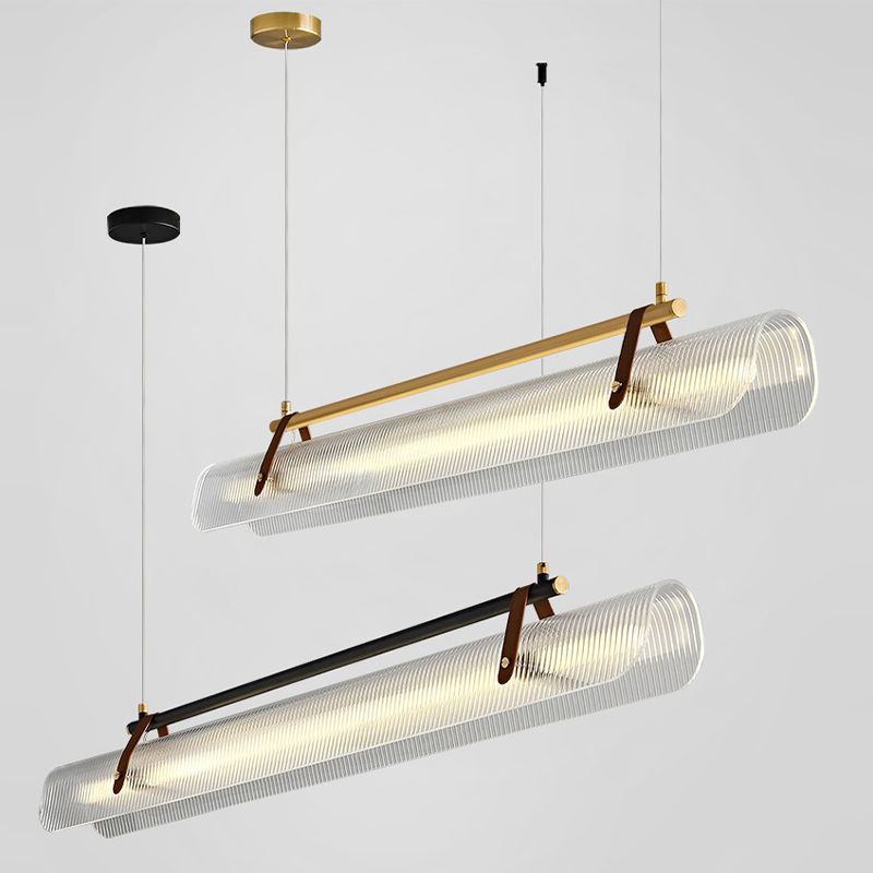 LED Island Lamp Modern Style Island Hanging Lamp with Acrylic Shade for Dining Room
