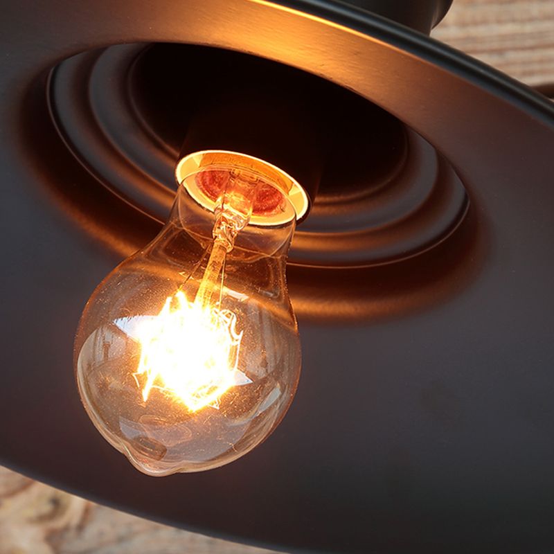 Lumo da parete in metallo sfumatura a parete industriale a parete singola lampada montata