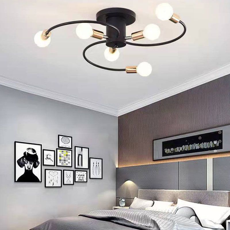 Metallic Swirl plafondlamp industriële stijl woonkamer semi spoeling mount licht
