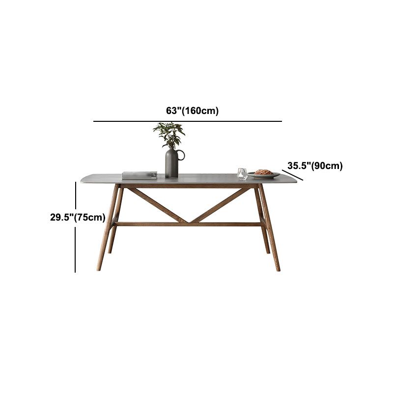 1/4/5 Pieces Solid Wood Table Set Rectangular Dining Chairs Set for Home